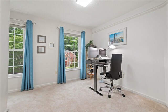 54 Colony Oaks Dr, Shaler, PA 15209 - office area with baseboards and light carpet