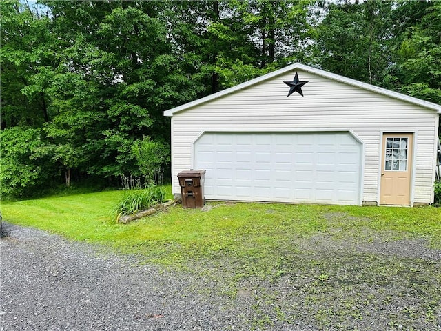 170 Hungarian Rd, Cherry Twp, PA 16057 - detached garage with view of scattered trees