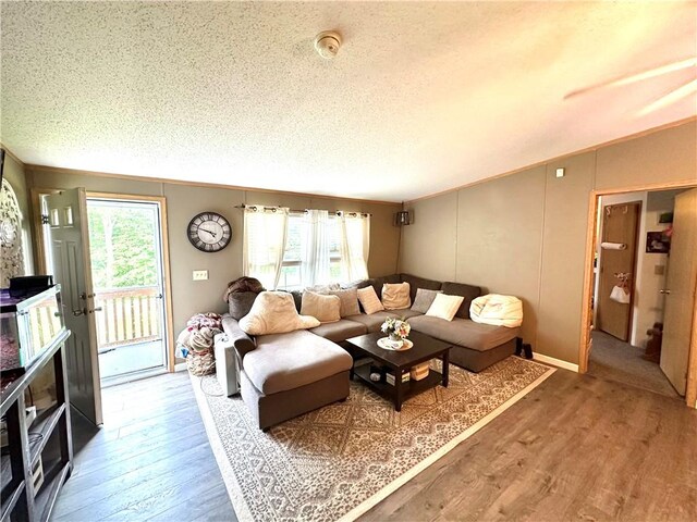 170 Hungarian Rd, Cherry Twp, PA 16057 - living area featuring wood finished floors and a textured ceiling