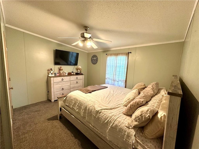 170 Hungarian Rd, Cherry Twp, PA 16057 - carpeted bedroom featuring crown molding, a textured ceiling, and a ceiling fan