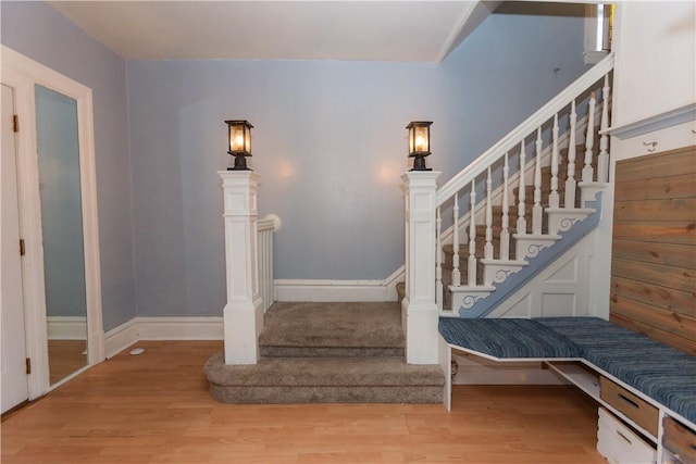 1632 Norwalk St, Crafton Heights, PA 15205 - staircase with wood finished floors and baseboards