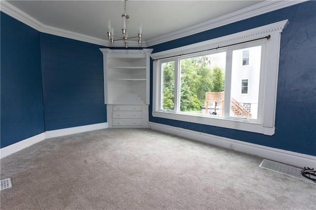 1632 Norwalk St, Crafton Heights, PA 15205 - unfurnished room featuring crown molding and carpet flooring