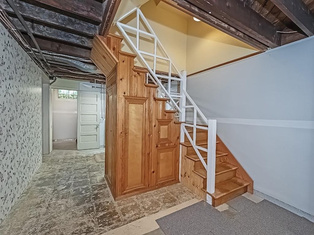 449 Woodland Rd, Canonsburg, PA 15317 - stairs featuring wallpapered walls