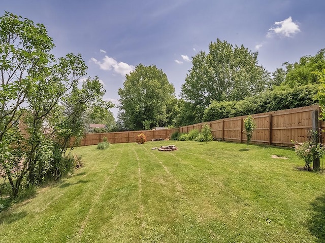 449 Woodland Rd, Canonsburg, PA 15317 - fenced backyard featuring a fire pit
