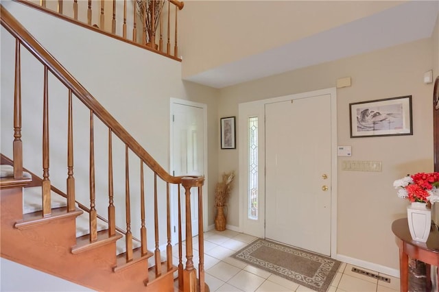 143 Hampshire Dr, Cranberry Twp, PA 16066 - foyer featuring tile patterned flooring and stairway