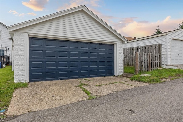 1014 Fordham Ave, Brookline, PA 15226 - garage at dusk featuring a detached garage