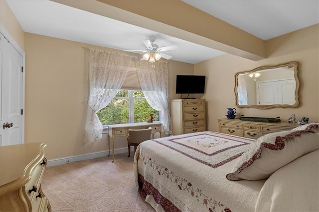 912 Field Club Rd, Ohara, PA 15238 - bedroom with light carpet and a ceiling fan