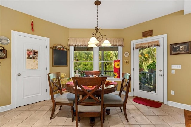 912 Field Club Rd, Ohara, PA 15238 - dining space featuring a chandelier and light tile patterned floors