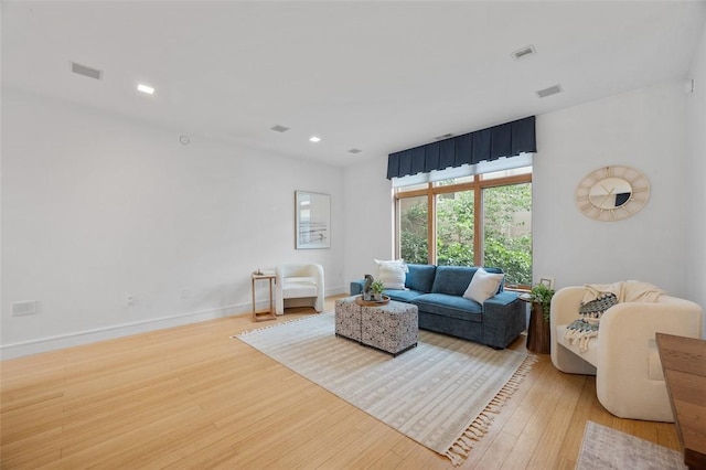 1821 Merriman, South Side, PA 15203 - living room featuring wood finished floors, plenty of natural light, and recessed lighting