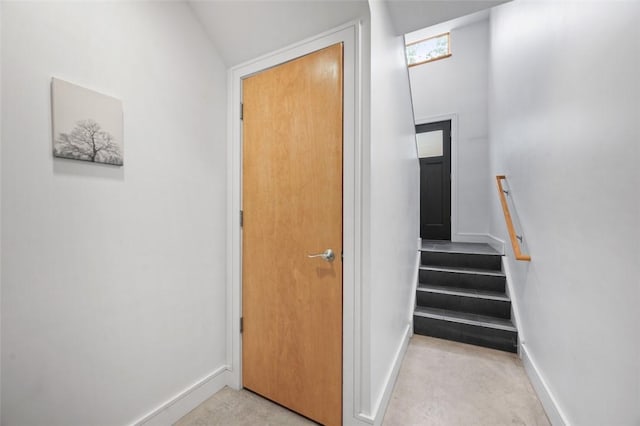 1821 Merriman, South Side, PA 15203 - stairway featuring baseboards and carpet