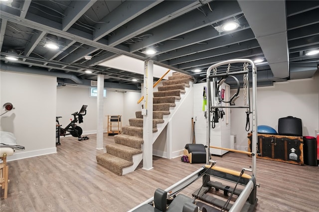 812 Franklin Rd, Pine Twp Nal, PA 16046 - workout area featuring baseboards and wood finished floors