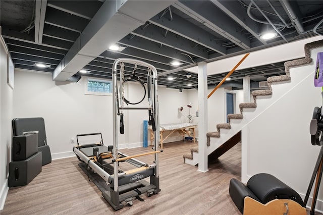 812 Franklin Rd, Pine Twp Nal, PA 16046 - workout room with wood finished floors and baseboards
