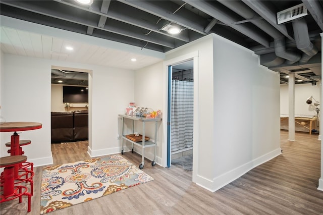 812 Franklin Rd, Pine Twp Nal, PA 16046 - finished basement with wood finished floors and recessed lighting