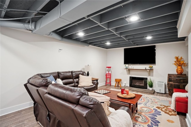 812 Franklin Rd, Pine Twp Nal, PA 16046 - living room with a glass covered fireplace and wood finished floors