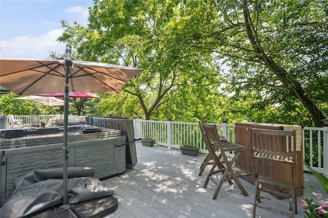 812 Franklin Rd, Pine Twp Nal, PA 16046 - wooden deck with a hot tub