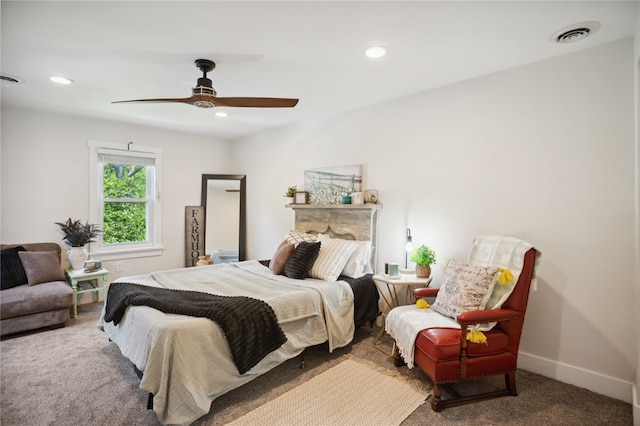 812 Franklin Rd, Pine Twp Nal, PA 16046 - bedroom featuring carpet, recessed lighting, and ceiling fan