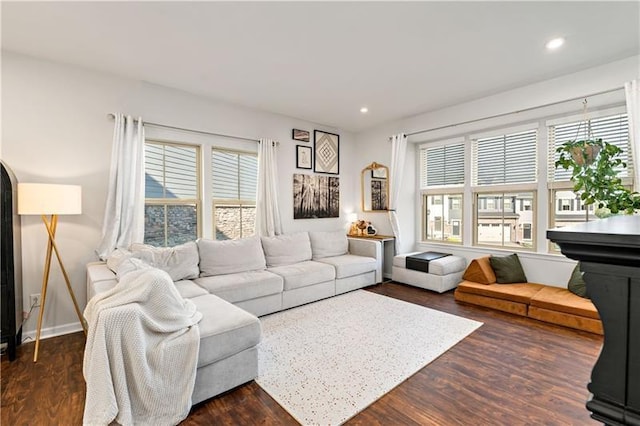 4002 Saint Andrews Ct, Penn Twp Wml, PA 15644 - living area featuring recessed lighting and dark wood-style flooring