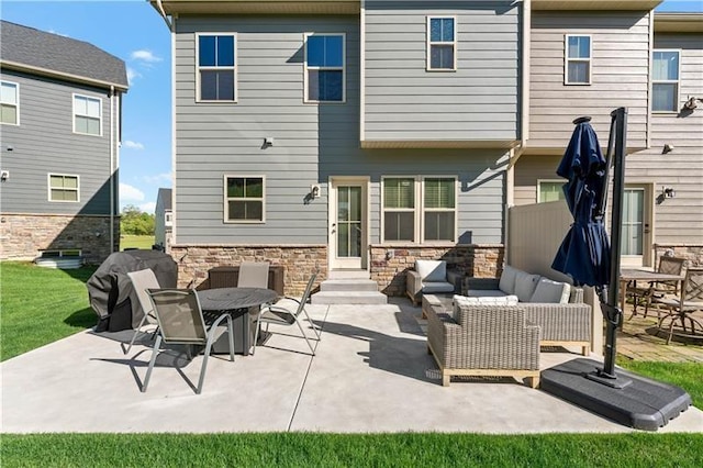 4002 Saint Andrews Ct, Penn Twp Wml, PA 15644 - view of patio featuring an outdoor hangout area, area for grilling, and entry steps