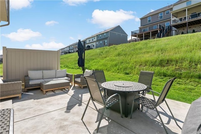 4002 Saint Andrews Ct, Penn Twp Wml, PA 15644 - view of patio / terrace featuring outdoor lounge area, outdoor dining space, and a residential view