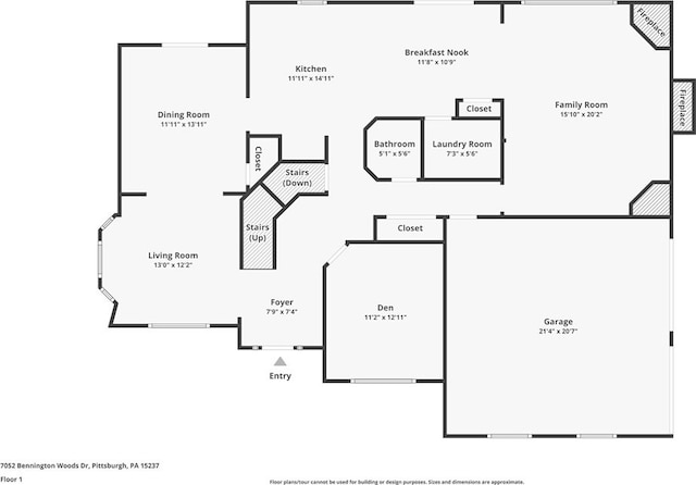 7052 Bennington Woods Dr, Mccandless, PA 15237 - view of property floor plan