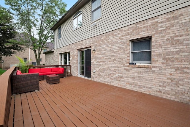 7052 Bennington Woods Dr, Mccandless, PA 15237 - wooden deck with outdoor lounge area