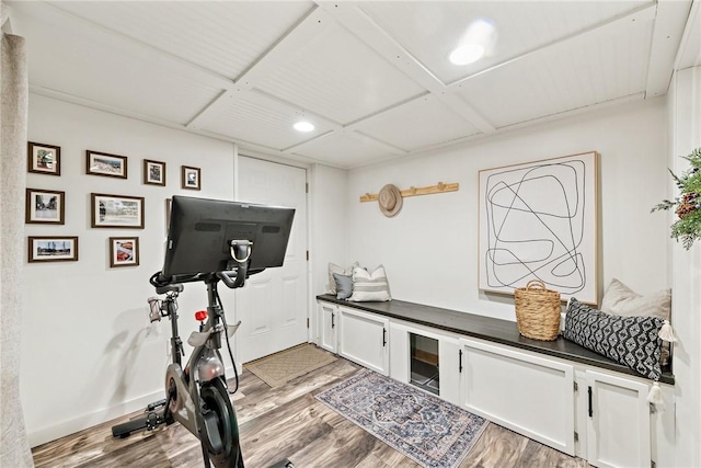 4047 Crestwood Dr, West Deer, PA 15044 - exercise area featuring light wood-type flooring and wine cooler