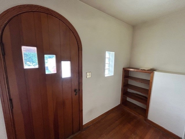 300 6th Ave, New Eagle, PA 15067 - entryway featuring dark wood-style floors and arched walkways