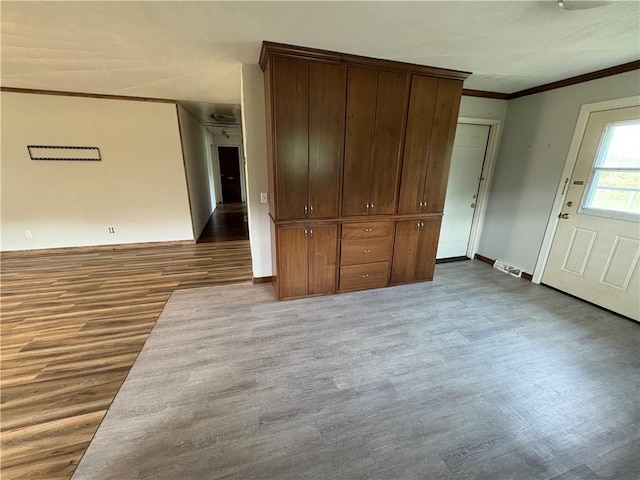 114 Cardinal Rd, Canoe/Banks Twps, PA 15742 - unfurnished living room featuring wood finished floors and crown molding