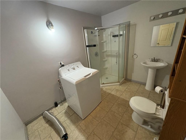 114 Cardinal Rd, Canoe/Banks Twps, PA 15742 - full bathroom featuring washer / dryer and a shower stall