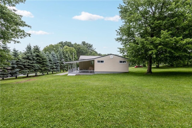 466 Braden School Rd, Chippewa Twp, PA 15010 - view of grassy yard featuring covered porch