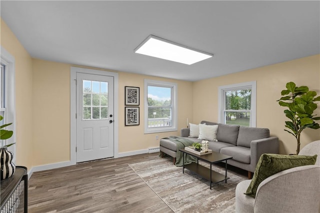 466 Braden School Rd, Chippewa Twp, PA 15010 - living area featuring wood finished floors and baseboards