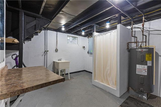 466 Braden School Rd, Chippewa Twp, PA 15010 - unfinished below grade area with water heater and electric panel