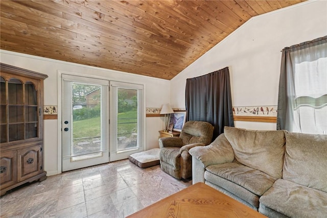 119 Taylor Rd, Quemahoning Twp, PA 15541 - living room with wood ceiling and vaulted ceiling