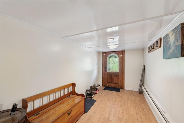 119 Taylor Rd, Quemahoning Twp, PA 15541 - entryway featuring a baseboard radiator and light wood finished floors