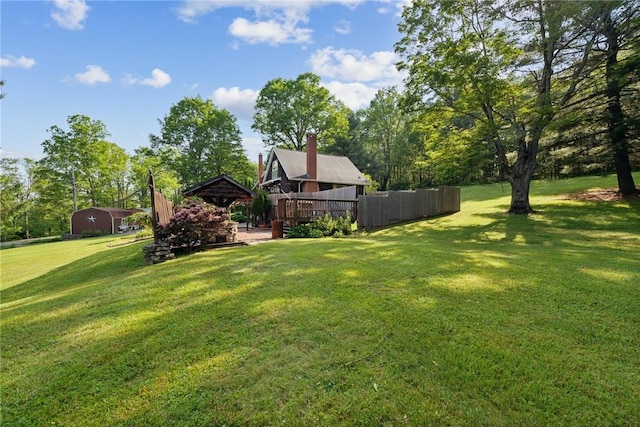 119 Taylor Rd, Quemahoning Twp, PA 15541 - view of green lawn featuring a wooden deck