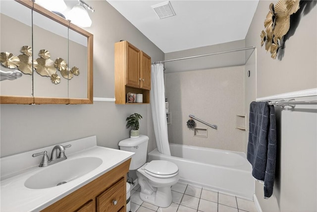 1304 Greenhill Road Ext, Shaler, PA 15209 - full bath with tile patterned floors, vanity, and shower / bath combination with curtain