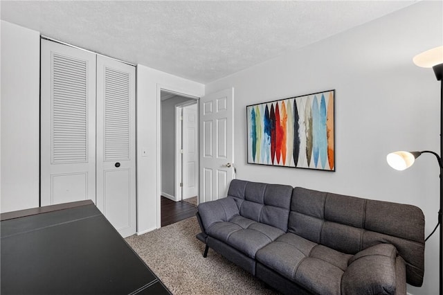 1304 Greenhill Road Ext, Shaler, PA 15209 - carpeted living area with a textured ceiling
