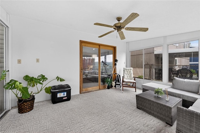1304 Greenhill Road Ext, Shaler, PA 15209 - view of patio with a ceiling fan and an outdoor living space
