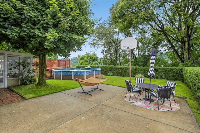 1304 Greenhill Road Ext, Shaler, PA 15209 - fenced backyard featuring a patio and outdoor dining area