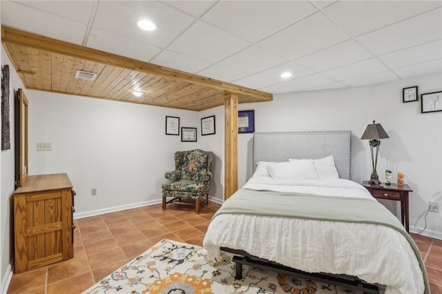 38 Easton Rd, Fox Chapel, PA 15238 - tiled bedroom with baseboards and recessed lighting