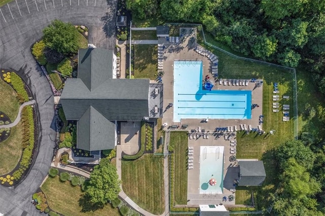 81406 Lost Valley Dr, Adams Twp, PA 16046 - drone / aerial view of a pool area