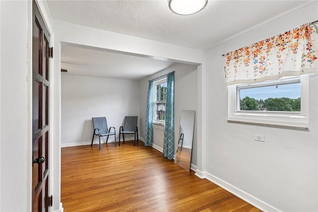 1027 Goldenrod St, Homestead, PA 15120 - living area featuring wood finished floors and baseboards