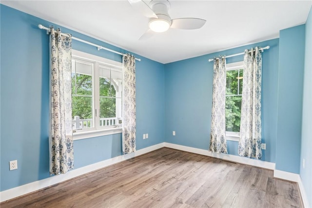 3442 Mercer Rd, Neshannock Twp, PA 16105 - unfurnished room with wood finished floors and ceiling fan