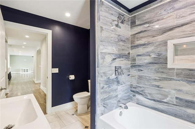 3442 Mercer Rd, Neshannock Twp, PA 16105 - full bath featuring shower / tub combination and recessed lighting