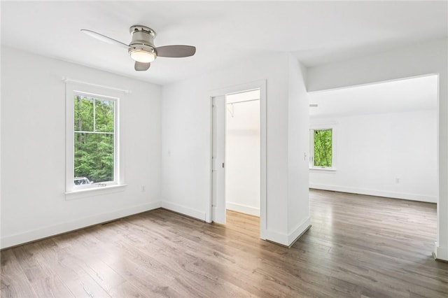 3442 Mercer Rd, Neshannock Twp, PA 16105 - spare room featuring plenty of natural light, a ceiling fan, and wood finished floors