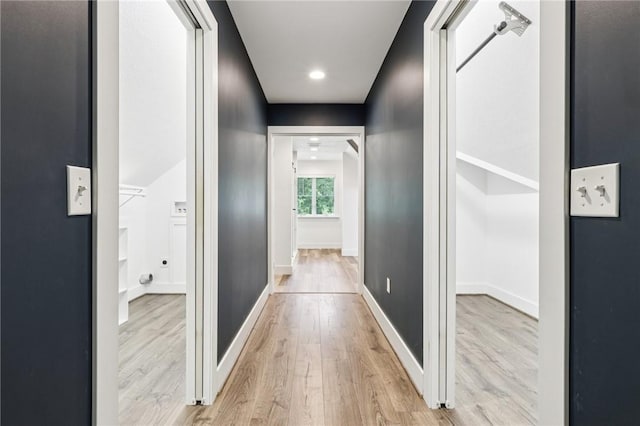 3442 Mercer Rd, Neshannock Twp, PA 16105 - hallway featuring light wood-type flooring and recessed lighting