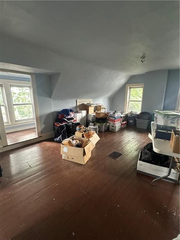 566 4th St, City Of But Ne, PA 16001 - additional living space with vaulted ceiling and hardwood / wood-style floors