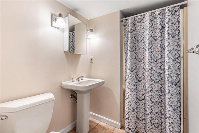 747 Thornwick Dr, Upper St Clair, PA 15243 - bathroom featuring tile patterned floors and curtained shower