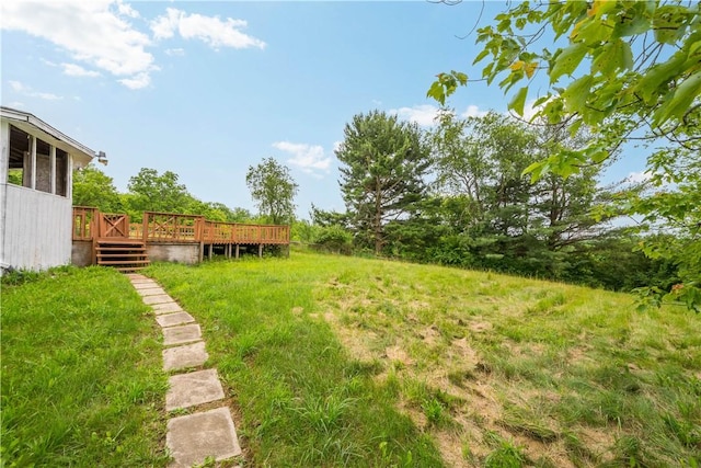 10 Fieldcrest Dr, Robinson Twp Wsh, PA 15057 - view of yard with a deck