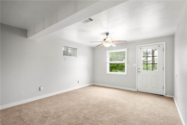 10 Fieldcrest Dr, Robinson Twp Wsh, PA 15057 - empty room with light carpet and a ceiling fan